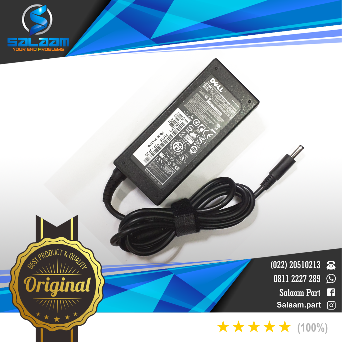 Adaptor Charger Dell 19.5v 2.31a Original